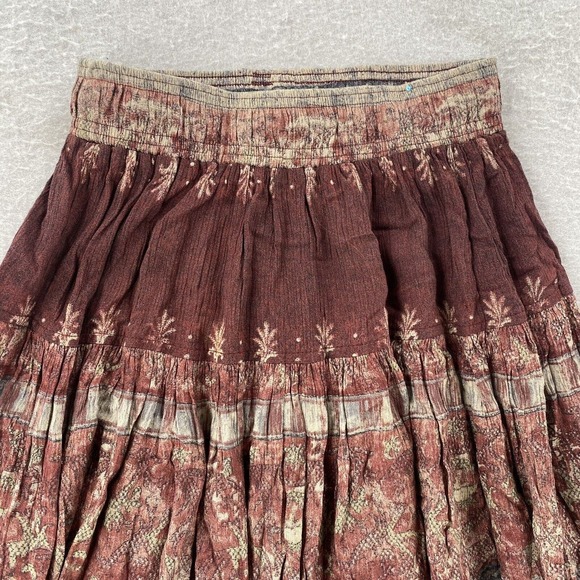 Starfire Women Skirt Size 6 Multicolor Geometric Pull On Maxi Rayon Southwestern - Picture 6 of 12